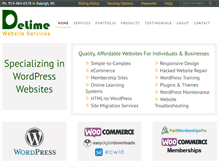Tablet Screenshot of delimewebsiteservices.com